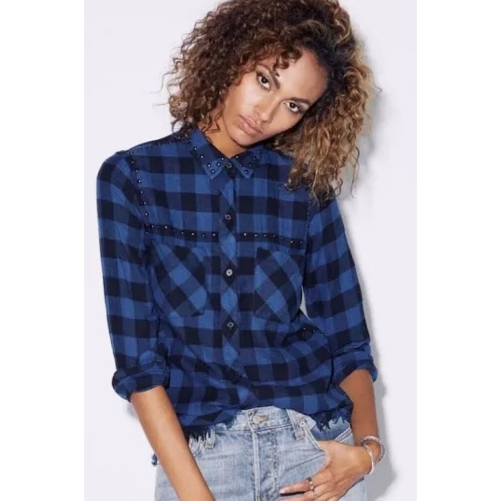 Rails S Rex Studded Plaid Shirt